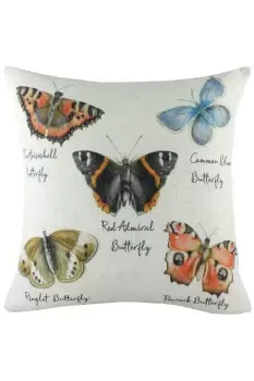 Image of Species Butterfly Hand-Painted Watercolour Printed Cushion