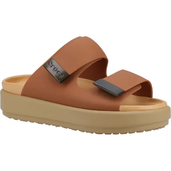 Image of Crocs Womens Brooklyn Strappy Luxe Sandals UK Size 8 (EU 41-42) TAN CRC505-TAN-8