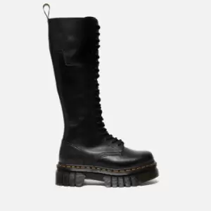 Image of Dr. Martens Womens Audrick Leather 20-Eye Boots - Black - UK 3