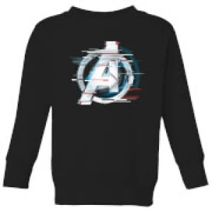 Image of Avengers: Endgame White Logo Kids Sweatshirt - Black - 3-4 Years
