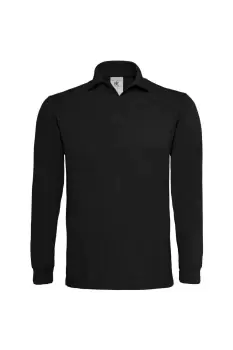 Image of Heavymill Cotton Long Sleeve Polo Shirt