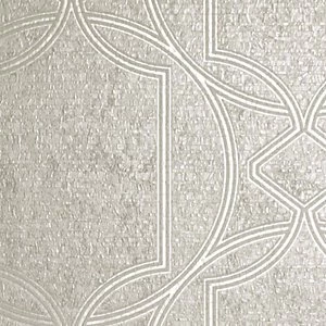Image of Boutique Deco Geo Wallpaper Ecru - 10m
