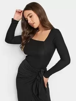 Image of PixieGirl Petite Sequin Texture Top, Black, Size 8, Women