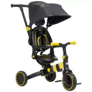 Image of Aiyaplay 3 In 1 Kids Trike With Parent Handle Balance Bike For 1.5-4 Year - Yellow