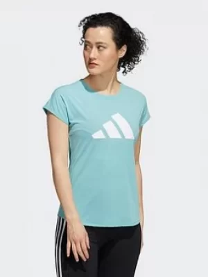 Image of adidas 3-stripes Training T-Shirt, Green/White Size M Women