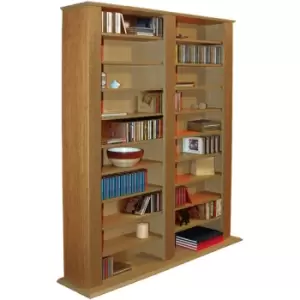 Image of Watsons - genesis - Multimedia 1060 cd / 420 dvd Bluray Storage Shelves - Oak - Oak