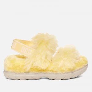 Image of UGG Womens Fluff Sugar Sustainable Sandals - Yellow - UK 7