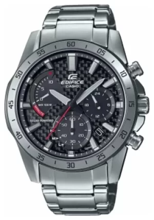 Image of Casio Edifice Solar Carbon Dial Stainless Steel EFS- Watch
