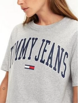 Image of Tommy Jeans Logo T-Shirt - Grey