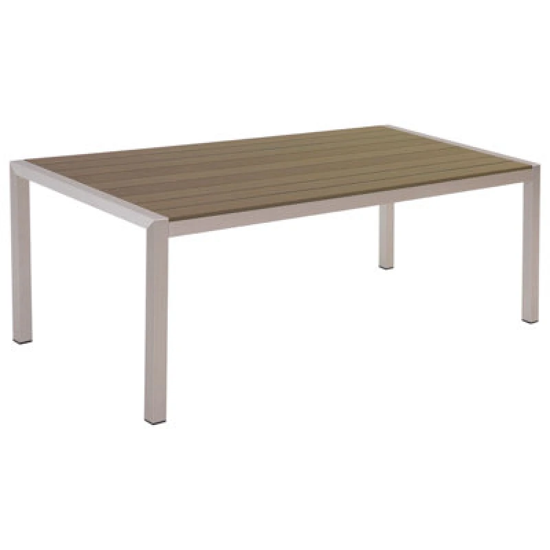 Image of Beliani Garden Dining Table Vernio 180 Cm 90 Cm Metal Brown