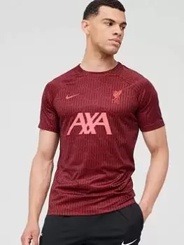 Image of Nike Liverpool FC Mens 22/23 Pre Match Shirt - Red, Size L, Men