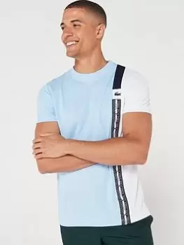 Image of Lacoste Lacoste Technical T-Shirt - Light Blue, Size L, Men