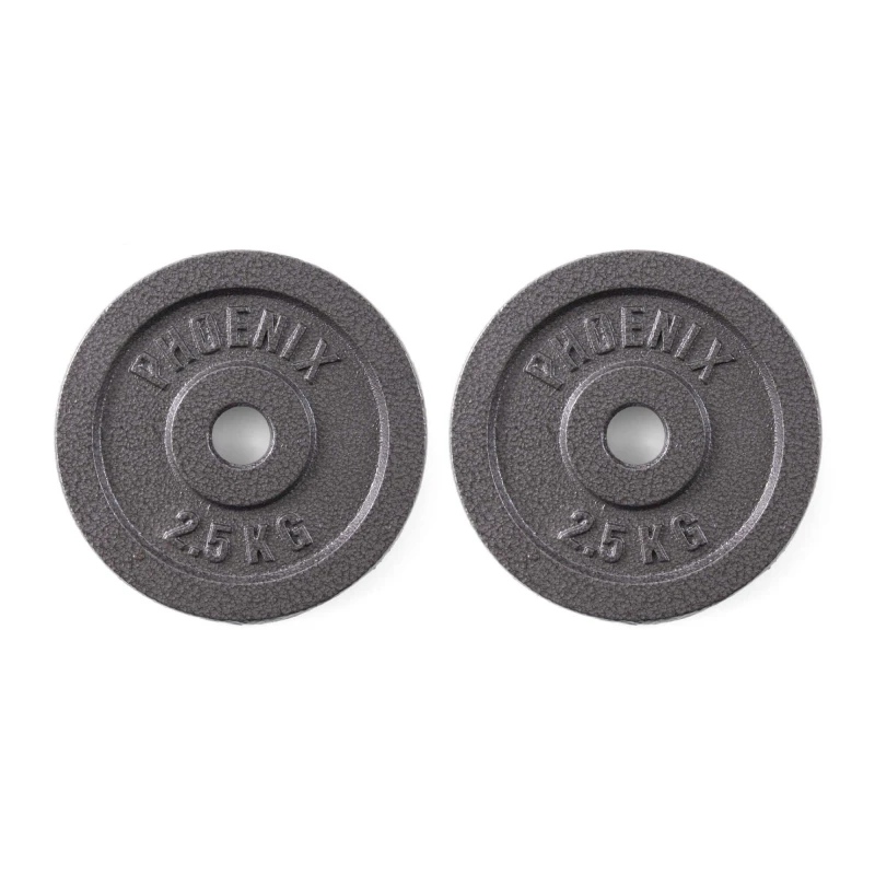 Image of Phoenix Fitness Cast Iron Weight Plates 1-Inch Hole Dark Grey unisex 1.25kg