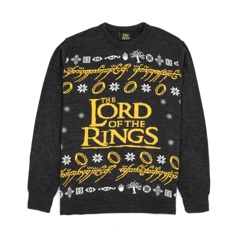 Image of Lord of the Rings Lord of the Rings Men Jumper in Black Size: Small Black S Male 5060977372758