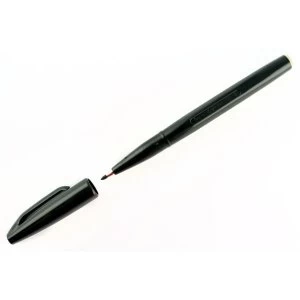 Image of Pentel Sign S520 A Water Based Non Permanent Fibre Tipped Pen Black Pack of 12