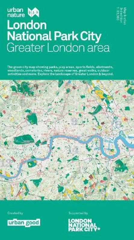 Image of London National Park City: Greater London Area Urban Nature Map Sheet map, folded