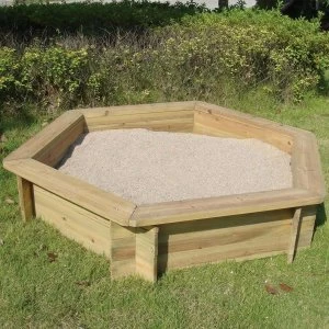 Image of Charles Bentley Wooden Outdoor Hexagonal Sand Box