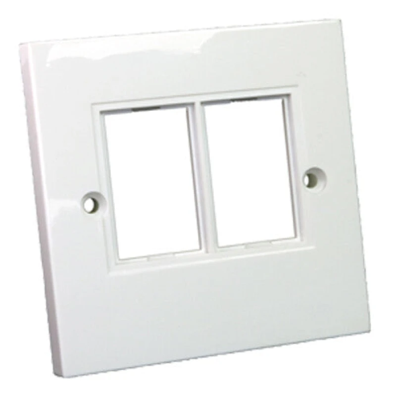 Image of Cablenet Cablenet LJ6C Faceplate Single Gang 2 Port 72-3371