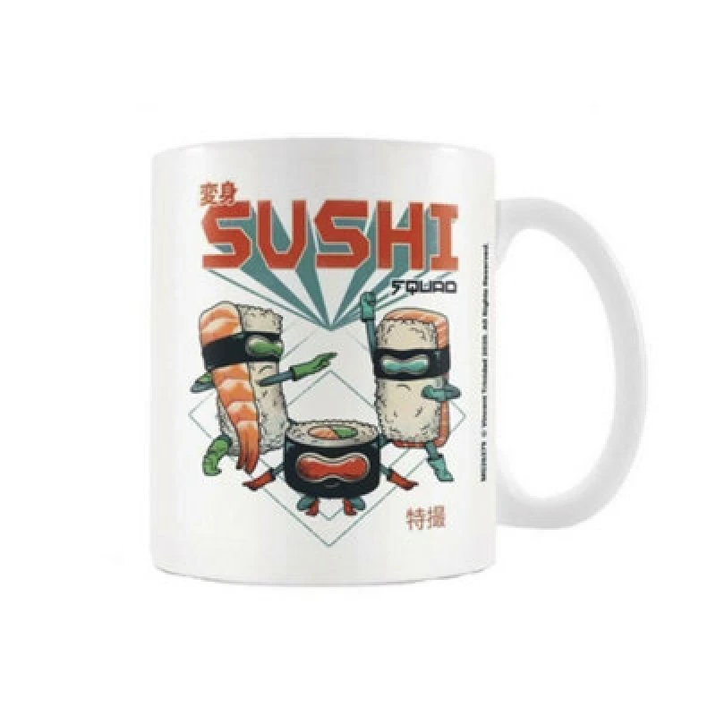 Image of Vincent Trinidad Vincent Trinidad Sushi Squad Mug in White White One Size Unisex 5059958538504
