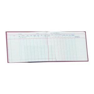 Image of Guildhall Wages and Salaries Book for 18 Employees and 54 Weeks Maroon