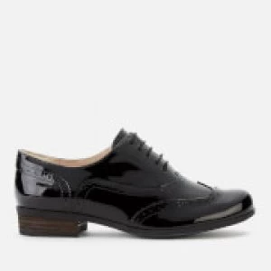 Image of Clarks Womens Hamble Patent Brogues - Black - UK 3