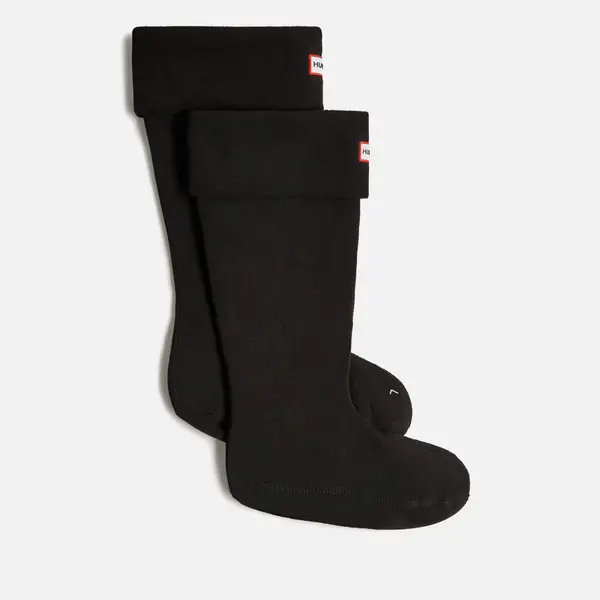 Image of Hunter Recycled Fleece Tall Boot Sock - L Black Boots female UAS3400RCF-BLK L