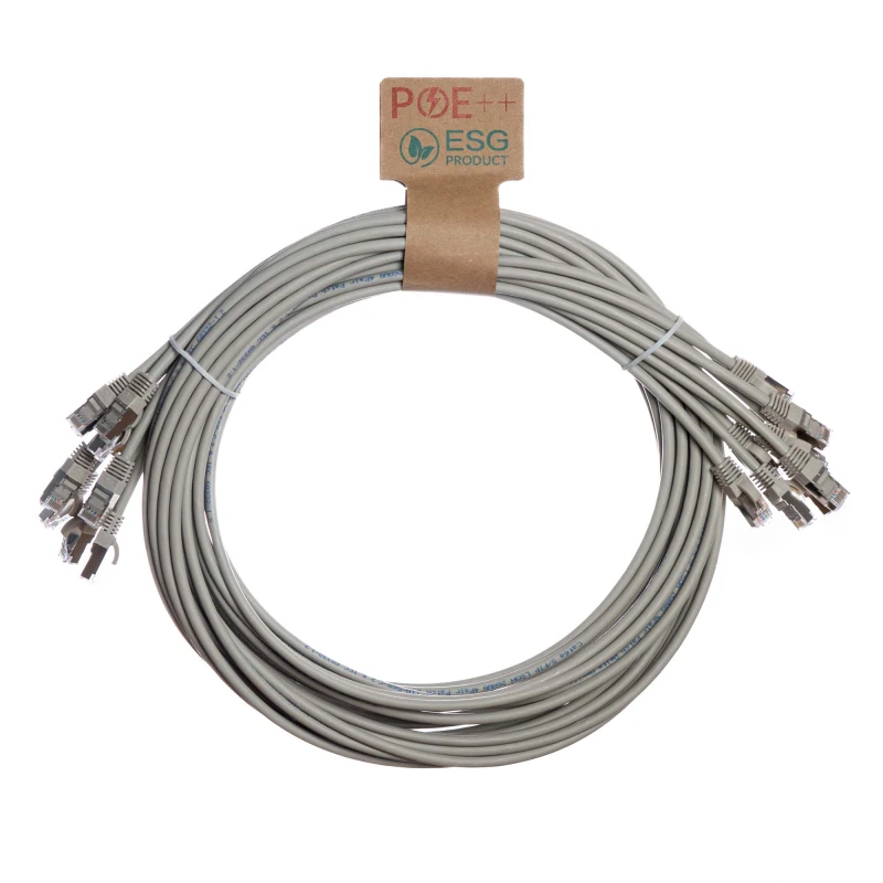 Image of Cablenet Cablenet 3m Cat6a RJ45 Grey S/FTP LSOH 26AWG Snagless Booted Patch Lead (PK 10) 65-1030P