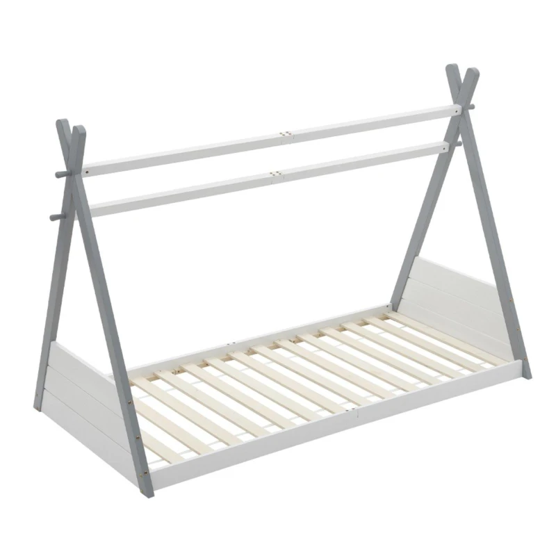 Image of Kabinet UK Montessori Kid beds Floor Bed White Grey unisex One size