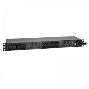 Image of 7.4kW Single-Phase Basic PDU, 230V Outlets (10 C13), IEC309 32A Blue,
