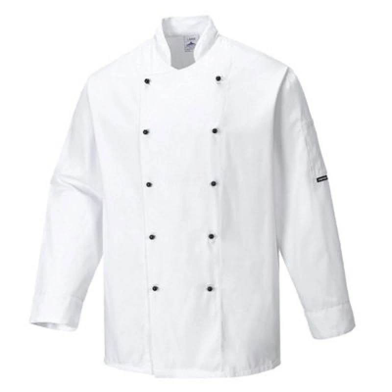 Image of Portwest Somerset Chefs Long Sleeve Jacket C834WHRXL Colour: White