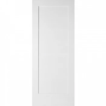 Image of JELD-WEN Shaker 1 Panel White Primed Internal Sliding Barn Door - Elegant Track