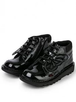 Image of Kickers Girls Kickers Kick Hi Faeries Boot - Black, Size 2 Older
