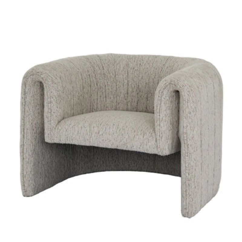 Image of Hill Interiors Avia Mist Armchair With Plush Upholstery And Curved Design