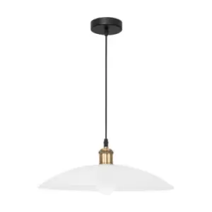 Image of Netlighting Merano Dauphin 40cm Dome Pendant Ceiling Light Diamond White Glass G