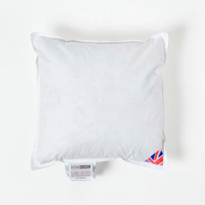 Image of Homescapes Duck Feather Cushion Pads - Luxury Cushion Filler and Inserts White