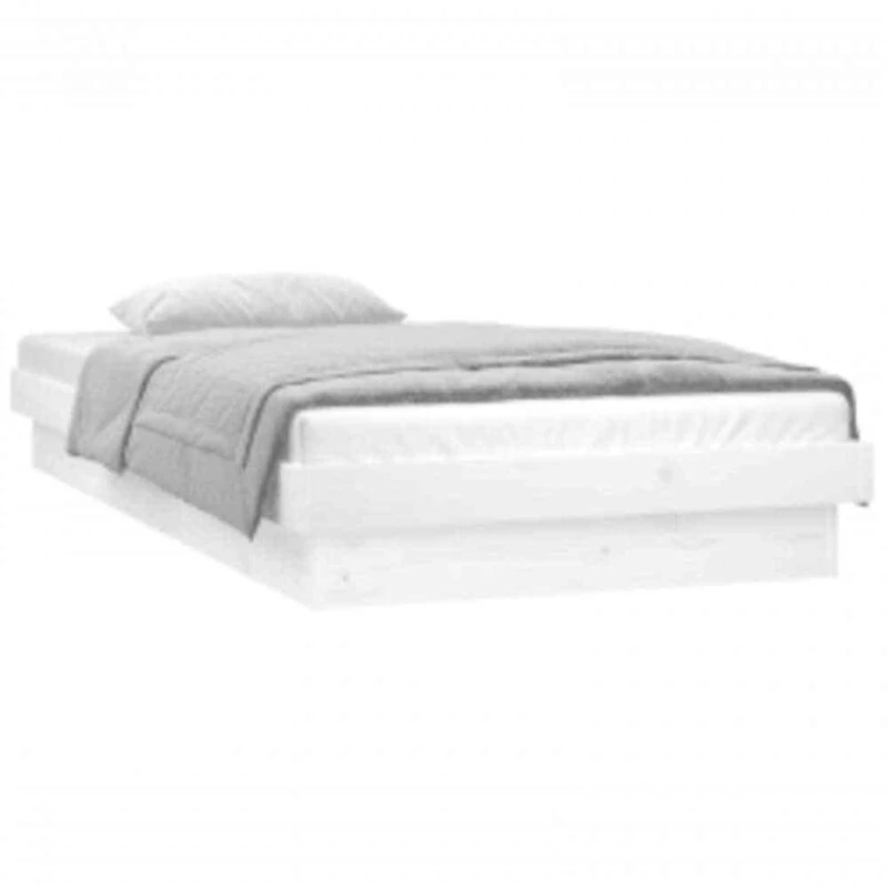 Image of VIDAXL LED Bed Frame without Mattress White 90x200cm Solid Wood Vidaxl 8720287071464