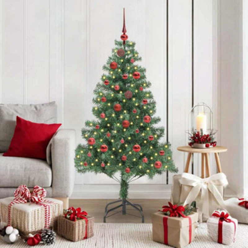 Image of Vidaxl Christmas Tree With 150 Leds With Stand Green 150 Cm Pvc