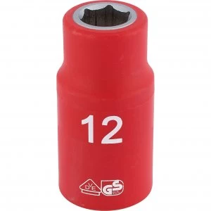 Image of Draper 1/2" Drive VDE Fully Insulated Hexagon Socket Metric 1/2" 12mm