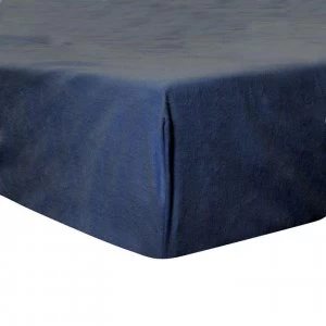 Image of Love My Sleep Fitted Flannel Sheet - Blue