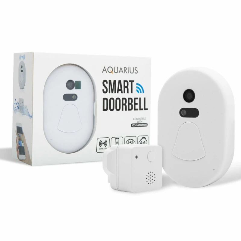 Image of Aquarius Aquarius WiFi Wireless Smart Camera Doorbell[White]