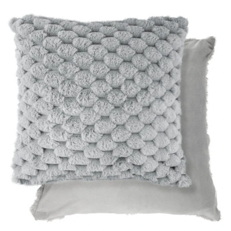 Image of New Edge Blinds Leah Collection Deluxe Cushion Cover in Silver Size: 43cm x 43cm Silver Unisex 43cm x 43 cm