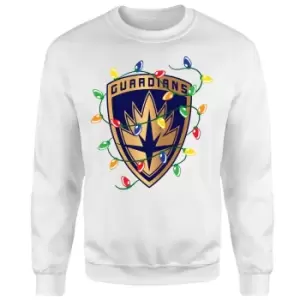 Image of Marvel Festive Crest Christmas Jumper - White - M
