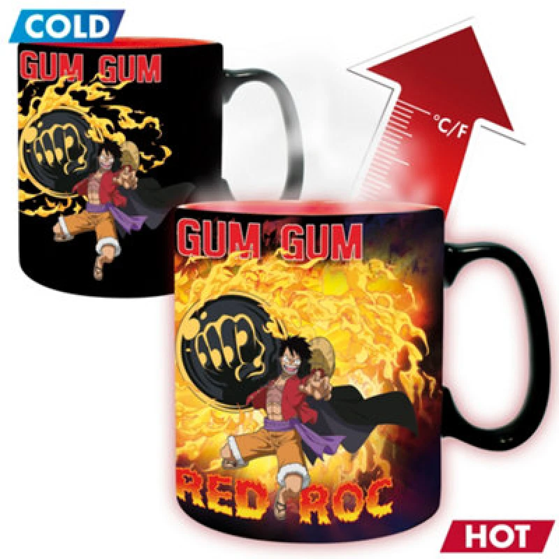 Image of Abystyle One Piece Luffy Vs Kaidou 460Ml Ceramic Heat Change Mug