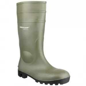 Image of Dunlop Protective Footwear Protomaster Full Safety PVC Wellington Green Size 10