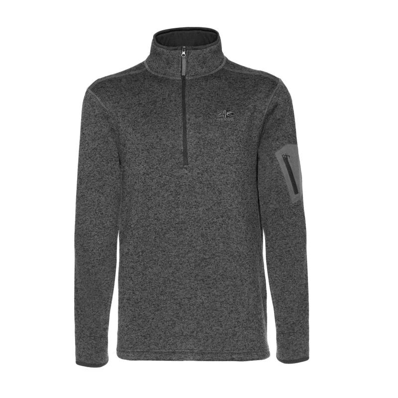 Image of Karrimor 1/4 Zip Orbit Fleece Mens Charcoal Marl male S