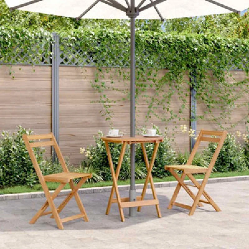 Image of VIDAXL Folding Garden Table 60x75cm Solid Acacia Wood Vidaxl 8719883722313