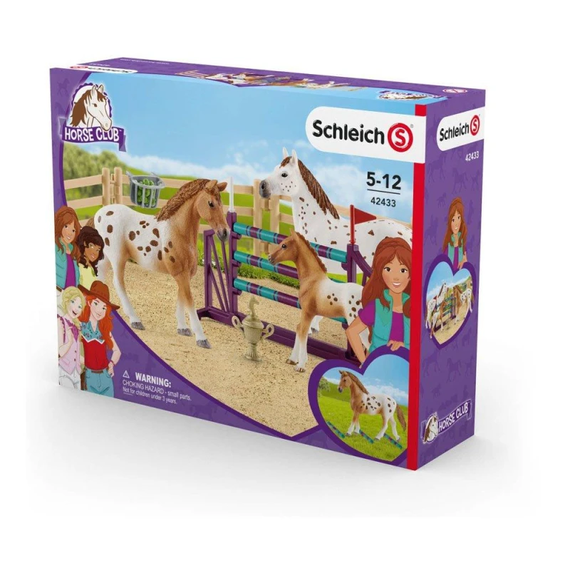 Image of Figurine: Schleich Horse Club Lisa's Tournament Training Toy Playset, 5 to 12 Years, Multi-colour (42433) Multi