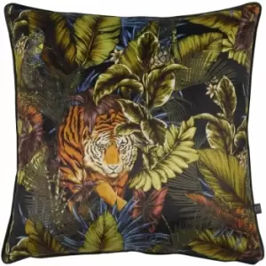 Image of Prestigious Textiles Bengal Tiger Amazon Cushion Cover (55cm x 55cm) (Multicoloured) - Multicoloured