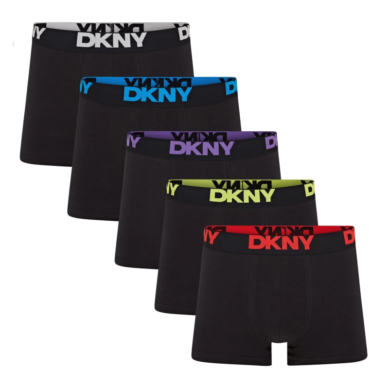 Image of DKNY 5 Pack Scott Trunk Trunks Small Black 43205703350