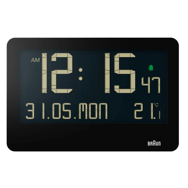Image of Braun Digital Wall Clock - Black One Size